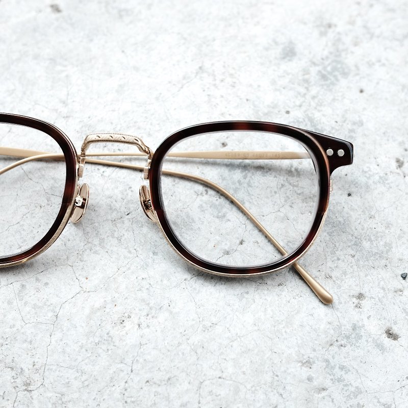 目目商行】新款 韓國手工鈦金屬＋板材 精緻金屬設計眼鏡 鏡框 黑 - 眼鏡/眼鏡框 - 其他金屬 黑色