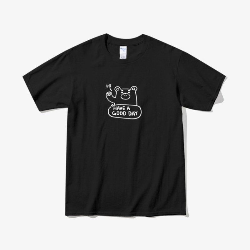 Bear Have a good day T-shirt - เสื้อยืดผู้ชาย - ผ้าฝ้าย/ผ้าลินิน หลากหลายสี