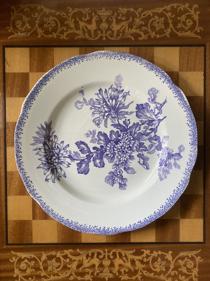 粉紫花園餐盤 - 盤子/餐盤/盤架 - 瓷 白色