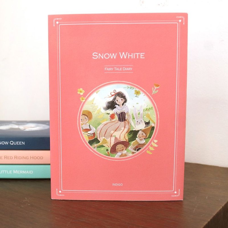 Indigo fairy tale diary book (no time) - Snow White, IDG77458 - สมุดบันทึก/สมุดปฏิทิน - กระดาษ สึชมพู