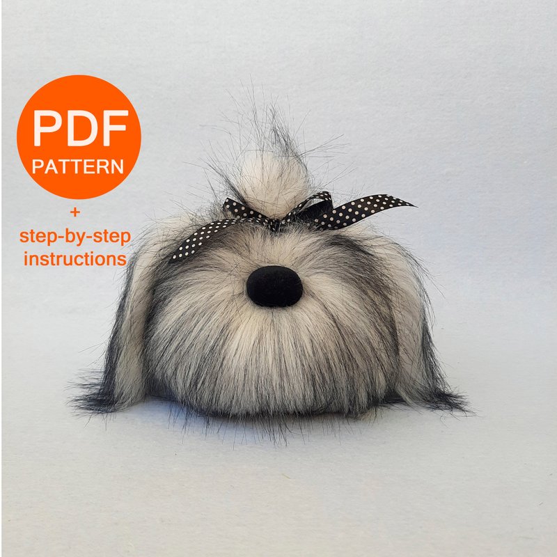 Dog Gnome PATTERN, PDF Sewing Pattern Gnomes, Plush Gnome Tutorial PDF Pattern, - 手工藝教學/工具書 - 其他材質 