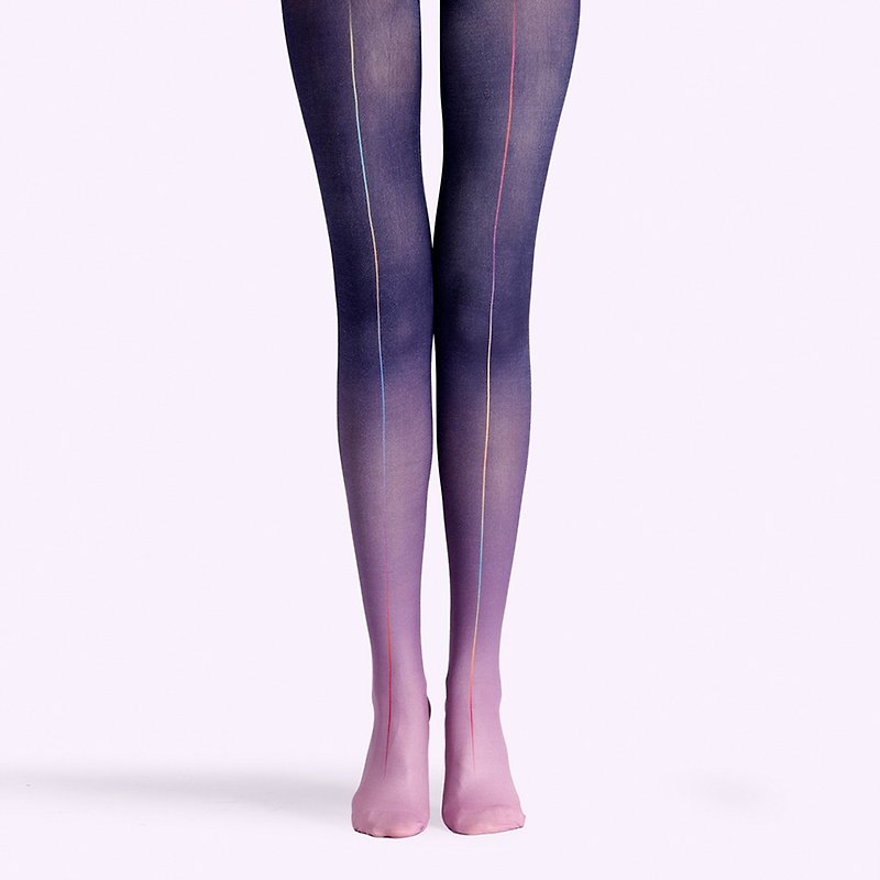 Viken plan designer brand pantyhose cotton socks creative stockings pattern stockings rainbow light - ถุงเท้า - ผ้าฝ้าย/ผ้าลินิน 