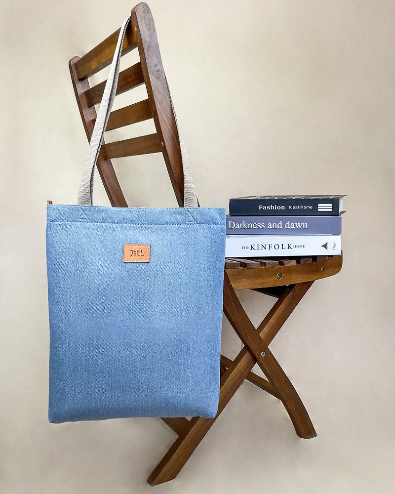 casual tote bag - Other - Cotton & Hemp Blue