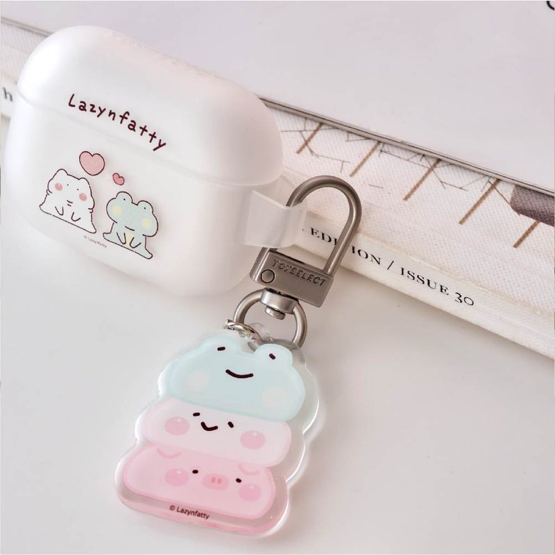 Fat Cute Healing Jenga Acrylic Keychain - Keychains - Acrylic Multicolor