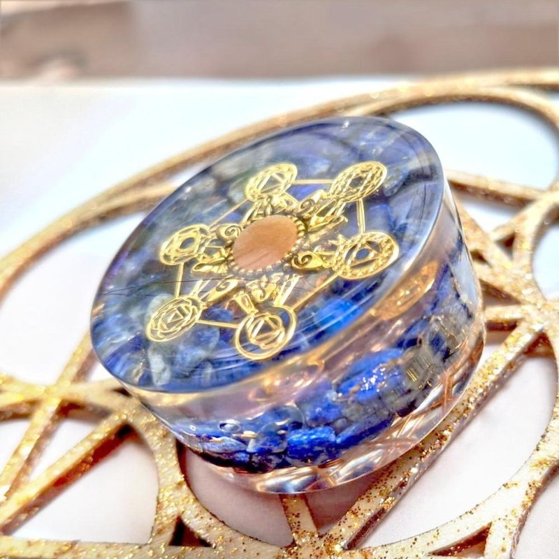 梅塔特隆立方體奧剛隨身盤 | 青金石 - 其他 - 水晶 藍色