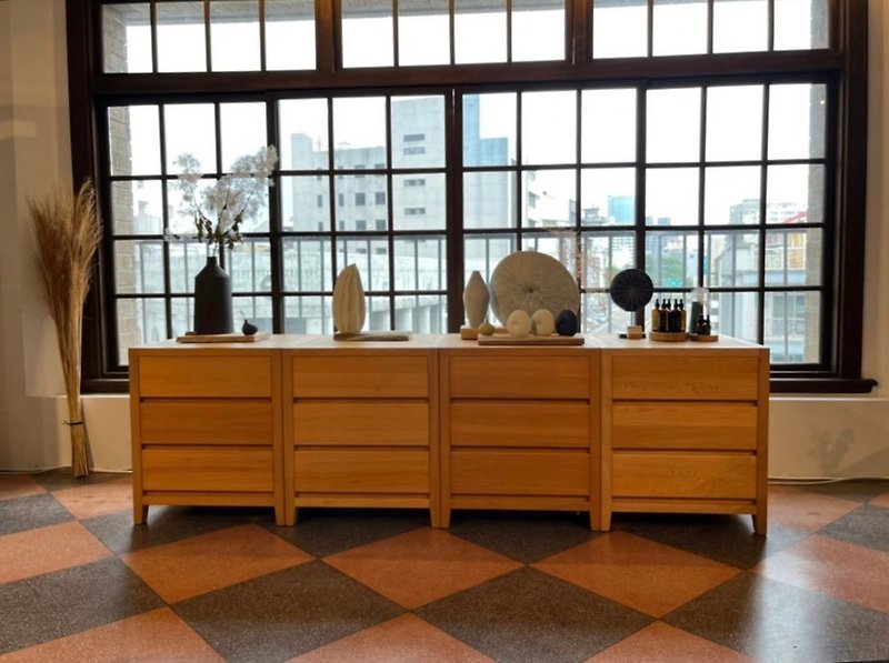 謝木木工作室 台灣檜木卡榫 四層櫃 收納櫃 床頭櫃 - 其他家具 - 木頭 咖啡色