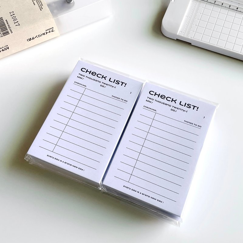 กระดาษ กระดาษโน้ต ขาว - Checklist_daily checklist