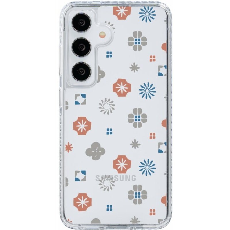 【預購】三星手機殼/Samsung Galaxy S24系列/經典花色/珊瑚紅藍 - 手機殼/手機套 - 其他材質 紅色