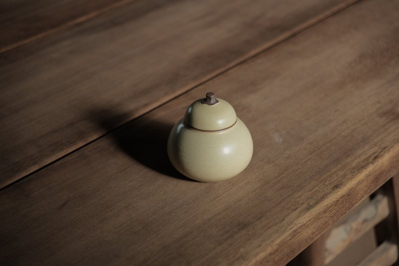 茶倉 l 奶油釉 小南瓜 茶葉罐 蓋罐 - 茶壺/茶杯/茶具 - 陶 黃色