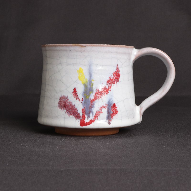 Shino ice cracked three color coffee cups - Mugs - Pottery Gray