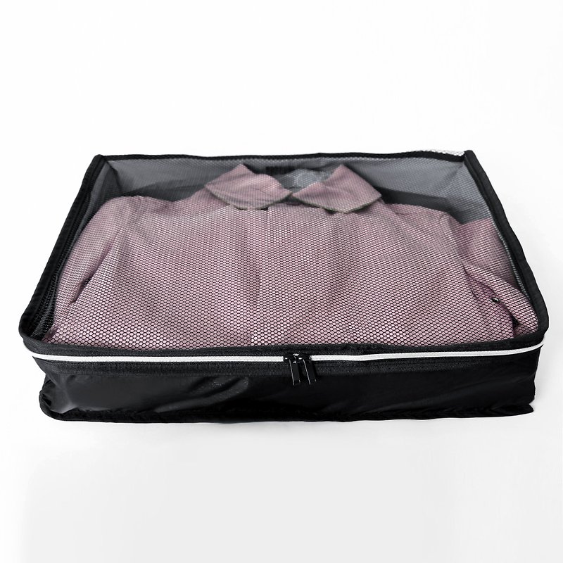 Mesh clothing bag (large). black - กล่องเก็บของ - วัสดุอื่นๆ สีดำ