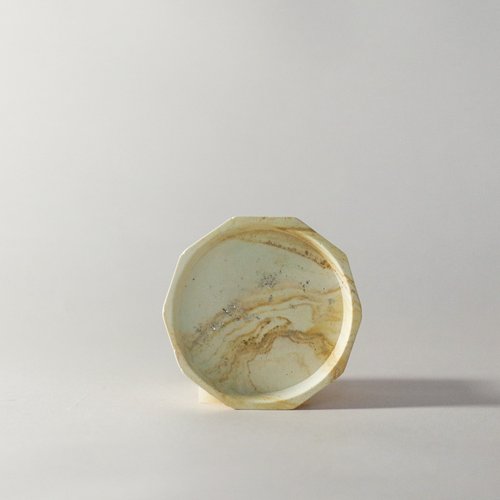 拾石 Jesmonite英國礦石樹脂/香椎盤 - 金箔藝術琥珀盤
