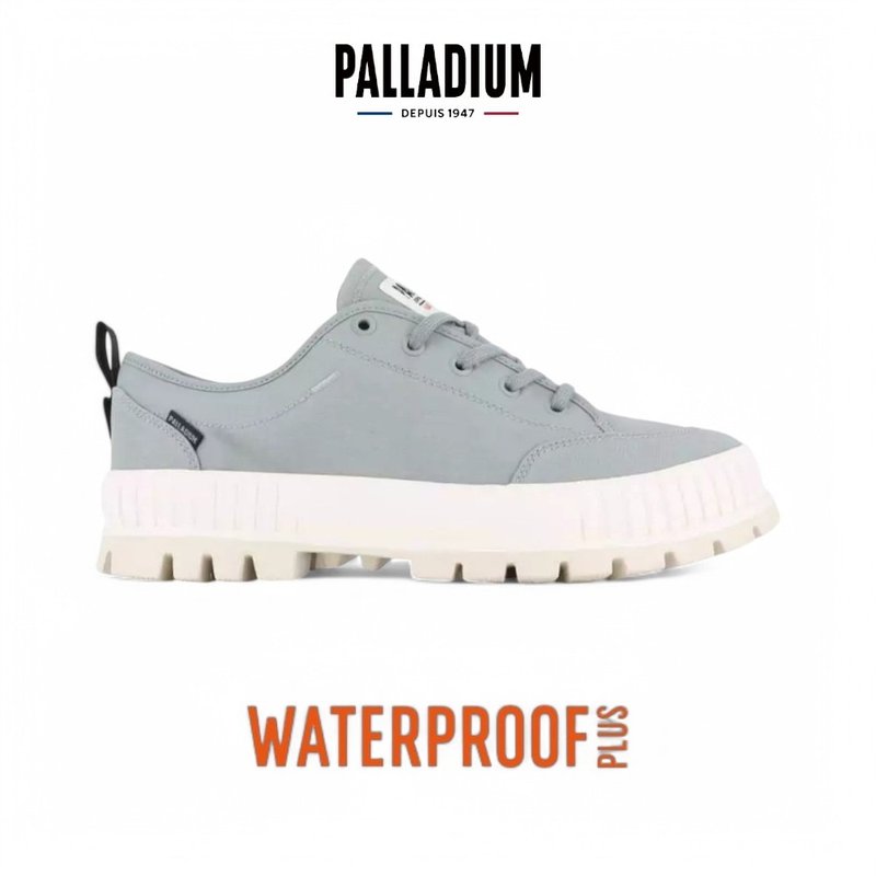 PALLADIUM PALLASHOCK LO WP+厚底巧克力低筒防水靴 藍灰 74408 - 雨鞋/防水鞋 - 其他材質 