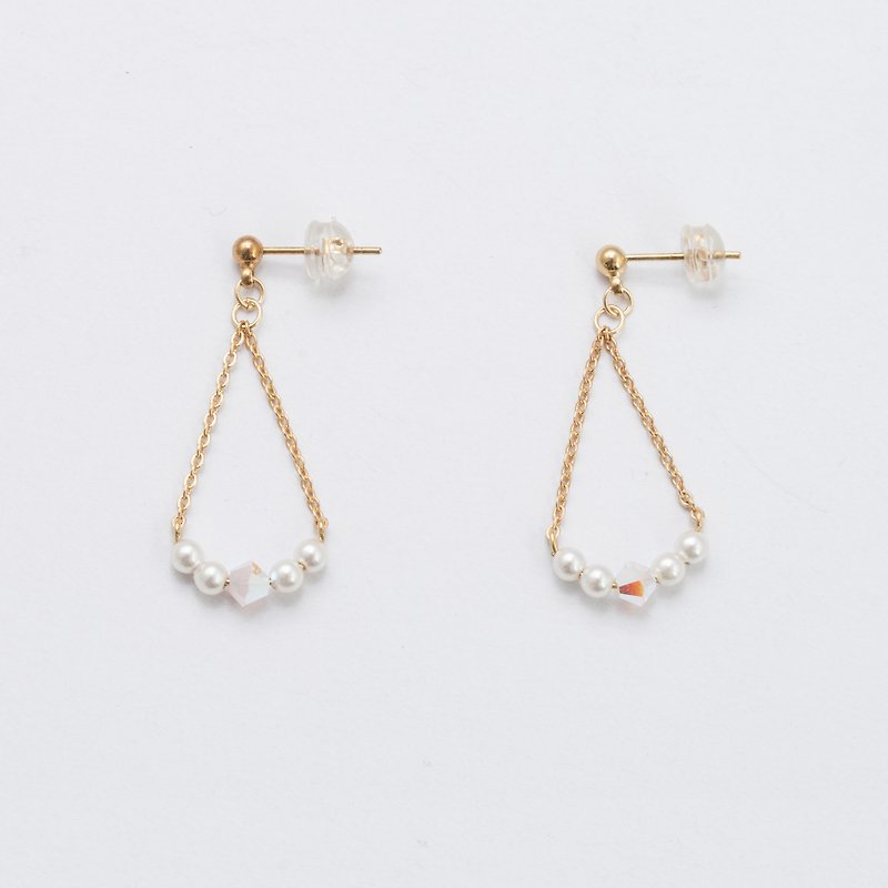 Cream Lace Earring - Earrings & Clip-ons - Other Metals White
