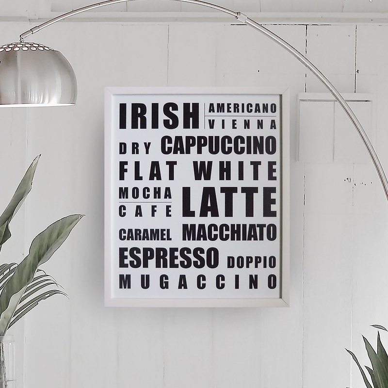 Magnet Board White Coffee Waiting for a person Coffee Hanging Painting Mural Room Decoration Living Room Decoration - Posters - Eco-Friendly Materials White