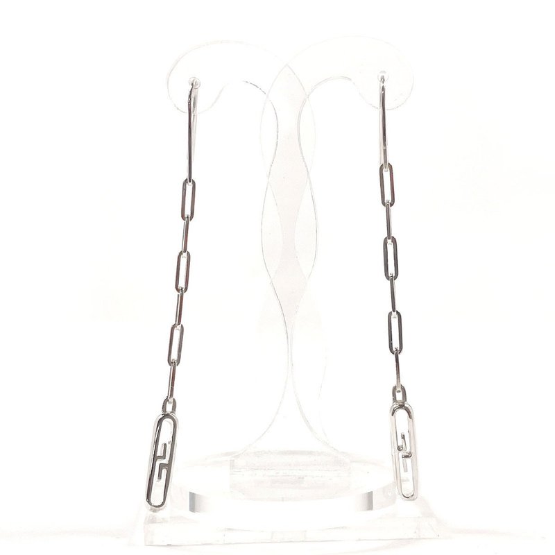 【日本直送 中古美品】グッチ GUCCI ピアス ロゴ スイングチェーン シルバー925 ヴィンテージ アクセサリー 新品仕上げ済み - 耳環/耳夾/耳骨夾 - 純銀 銀色