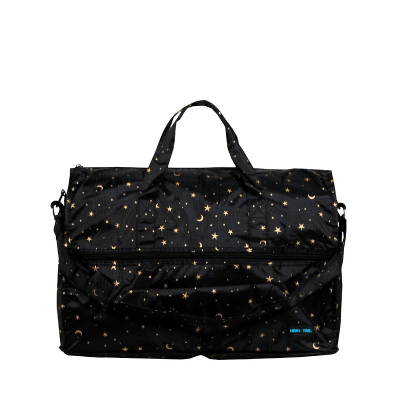 [HAPI+TAS] Japanese original factory authorized folding travel bag (small)-starry sky black - กระเป๋าถือ - เส้นใยสังเคราะห์ หลากหลายสี