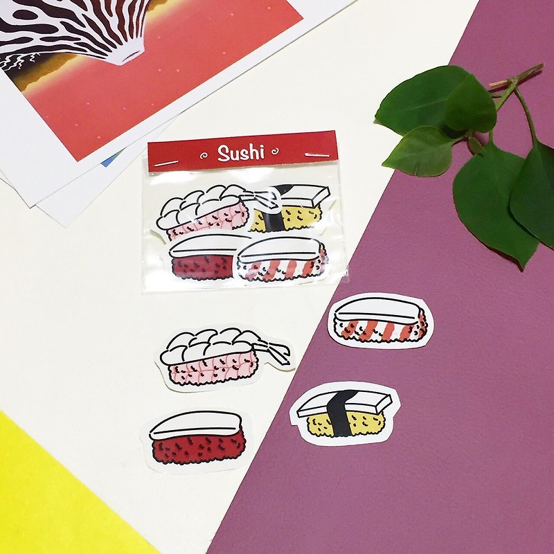 Anti-sushi stickers 4 into the group - Stickers - Paper Multicolor