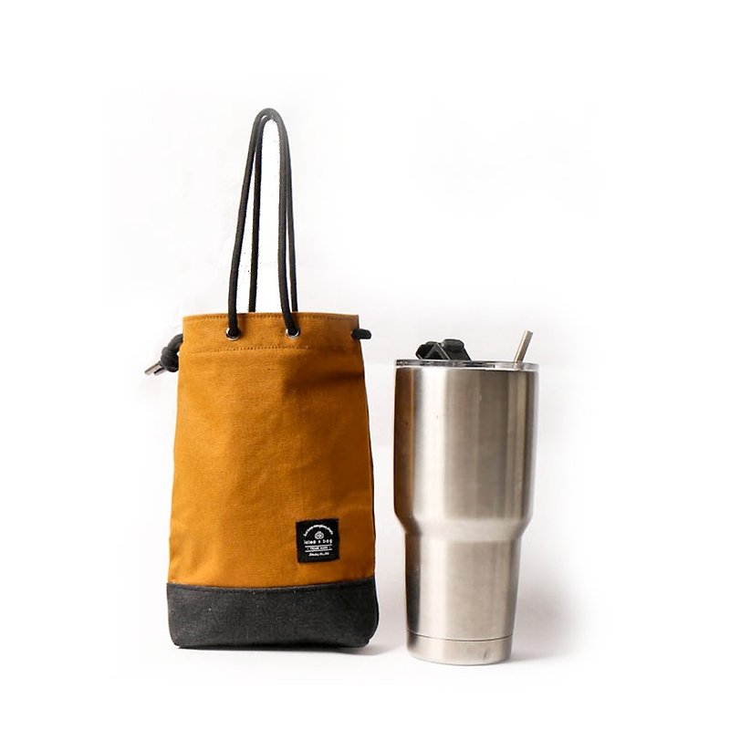 【icleaXbag】Portable Beverage Holder DG31 - ถุงใส่กระติกนำ้ - ผ้าฝ้าย/ผ้าลินิน สีส้ม