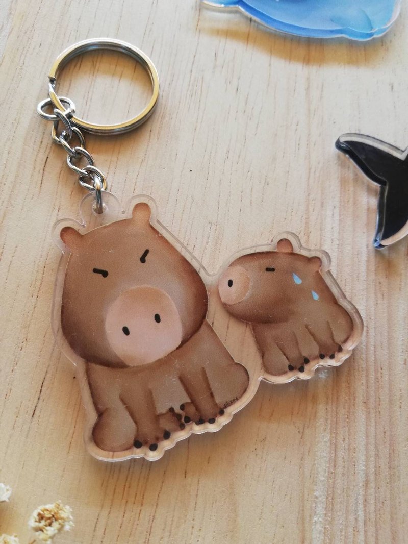 Capybara Keychain - Charms - Acrylic Multicolor