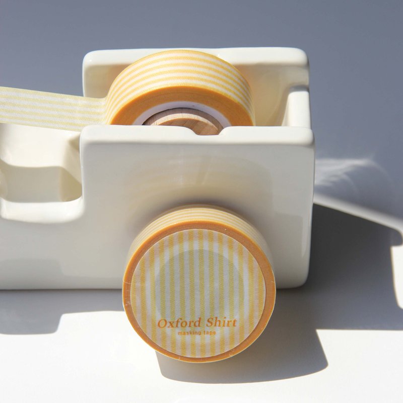 Oxford Shirt Masking Tape | Honey Yellow - มาสกิ้งเทป - กระดาษ สีเหลือง