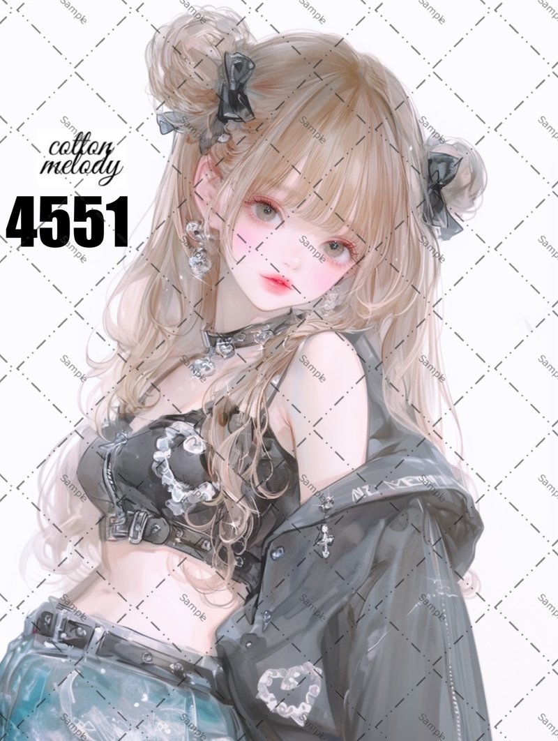 original sticker no.4551 人物ステッカー オリジナルステッカー オリジナル人物ステッカー 装飾ステッカー cotton melody - 貼紙 - 紙 