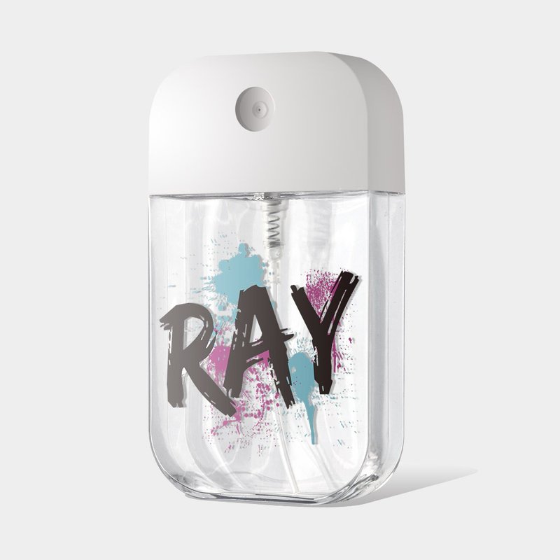 潑墨 客製化英文名 酒精瓶 卡片式噴霧瓶 PU164 - 居家收納/收納盒/儲物盒 - 塑膠 黑色