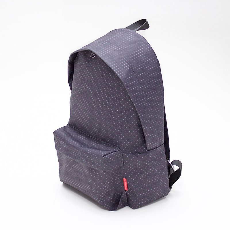 Dot Dot Waterproof Super Light Eco-friendly Backpack ( Charcoal ) - กระเป๋าเป้สะพายหลัง - เส้นใยสังเคราะห์ สีเทา