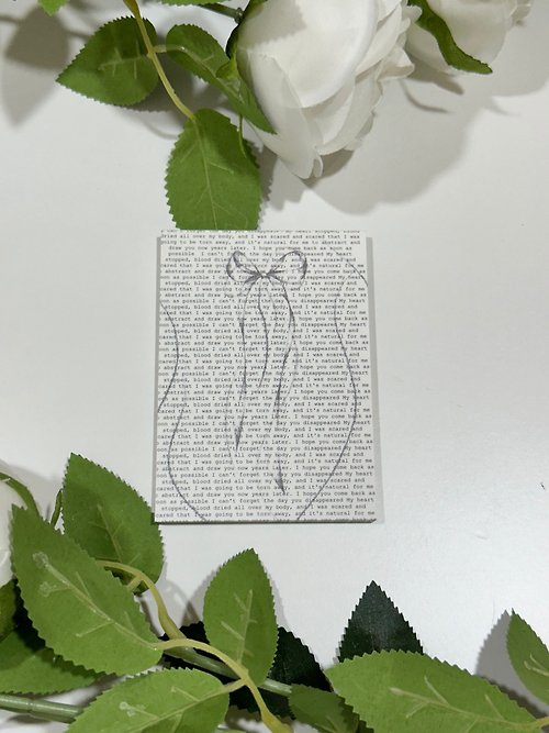 Sensiary Sensiary-White Drawing Ribbon English Lettering Memo Pad