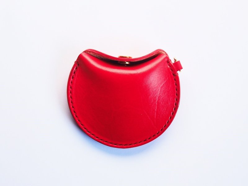 【Cottage One Field】 Retro Italian Imported Vegetable Leather Wallet | Flame Red | Gift | Carrying Bag - Coin Purses - Genuine Leather 