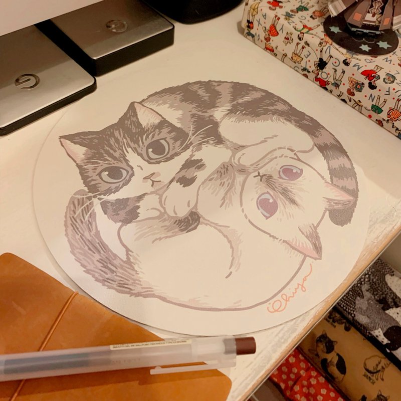 Chiya Meow no cat, no life MousePad 滑鼠墊 - 滑鼠墊 - 其他材質 