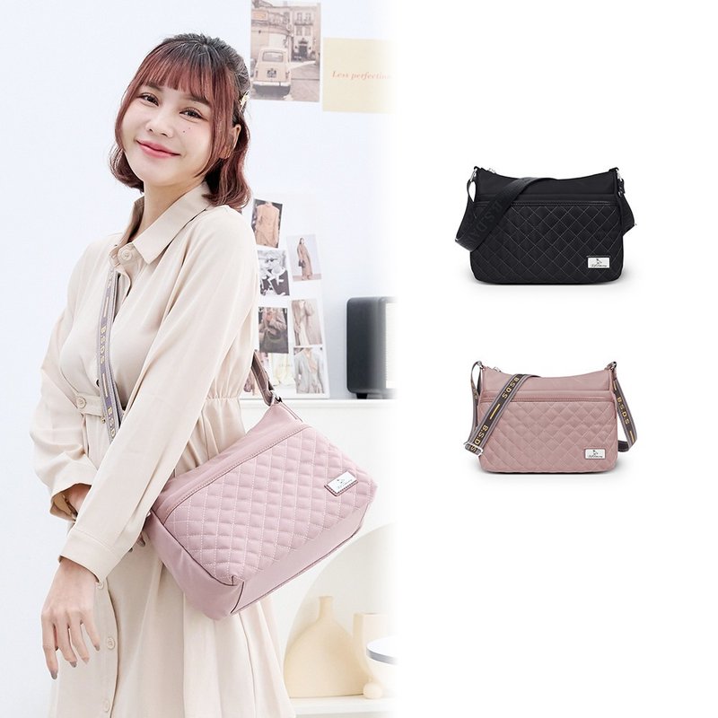 [Classic Diamond] Roaming in the City - Small Diamond Casual Lightweight Crossbody Bag - Two colors in total - กระเป๋าแมสเซนเจอร์ - ไนลอน หลากหลายสี