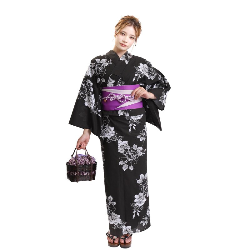日本 和服 女性 浴衣 腰封 2件組 F Size x33-05 yukata - 其他 - 棉．麻 藍色