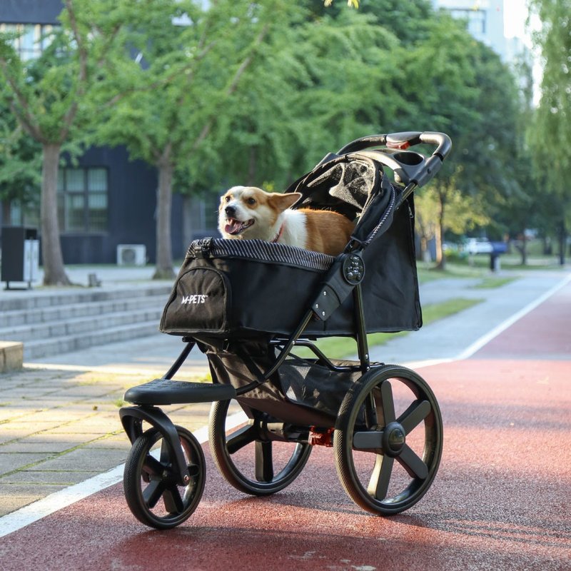 【MPETS】一隻手可輕鬆快速折疊!冒險之旅寵物推車 - 寵物推車/寵物背包/外出籠 - 其他材質 多色