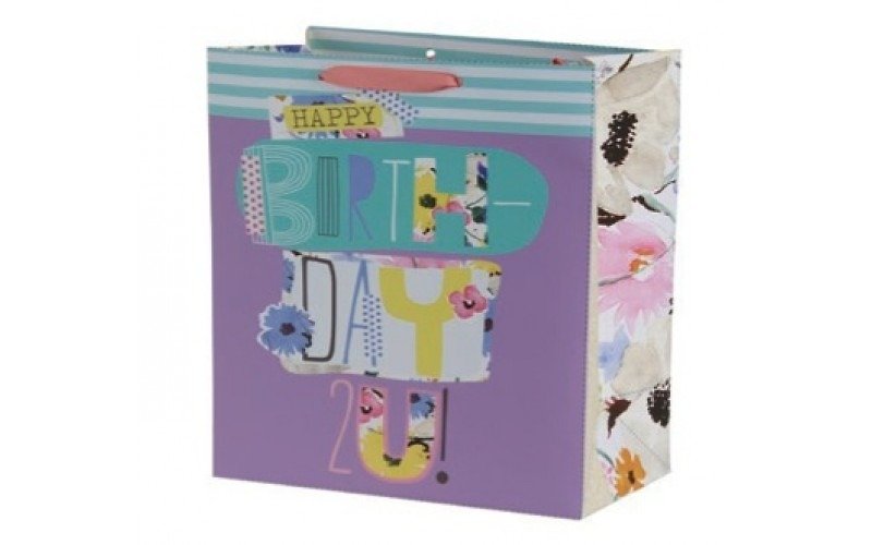 ◤Happy Birthday | UK gift bags - วัสดุห่อของขวัญ - กระดาษ สีม่วง