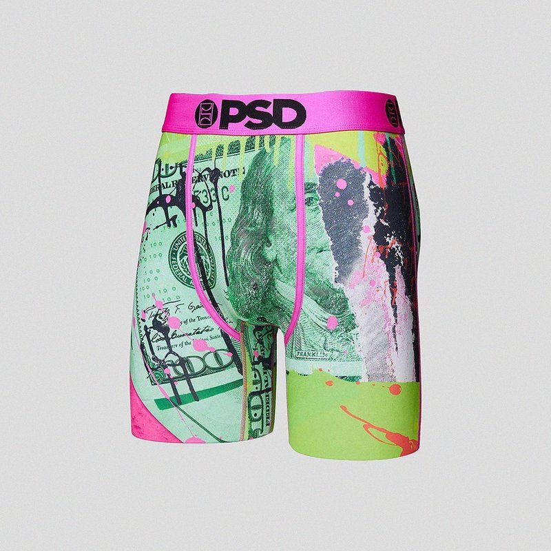 PSD Underwear NEONS平口四角褲美金暴發戶青綠色 設計館 PSD Underwear 台灣經銷 男運動褲/機能褲