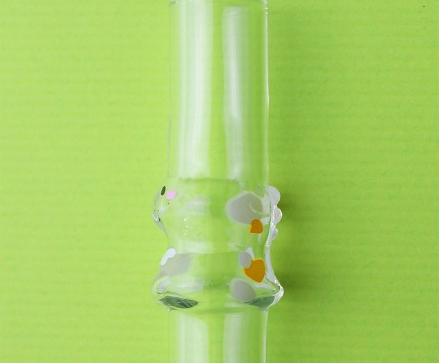 Dino Girl dinosaur shaped glass straw-clear - Shop GOODGLAS