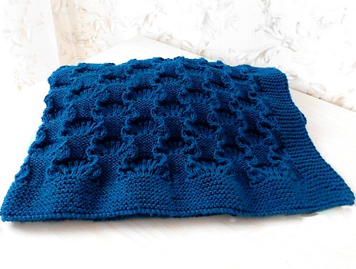 VitalinaKnit Sea wave baby blanket knitting pattern pdf
