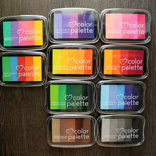 加購商品 日本tsukineko印臺 color palette 5色層漸 彩虹印泥