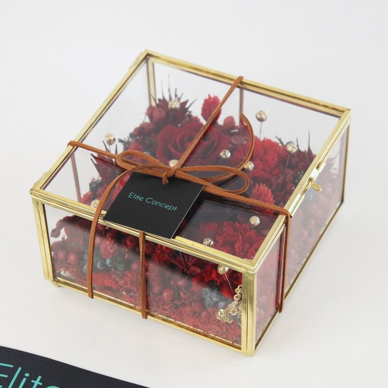 Golden Red/ Jewelry Box Preserved Flowers - Plants - Plants & Flowers Red