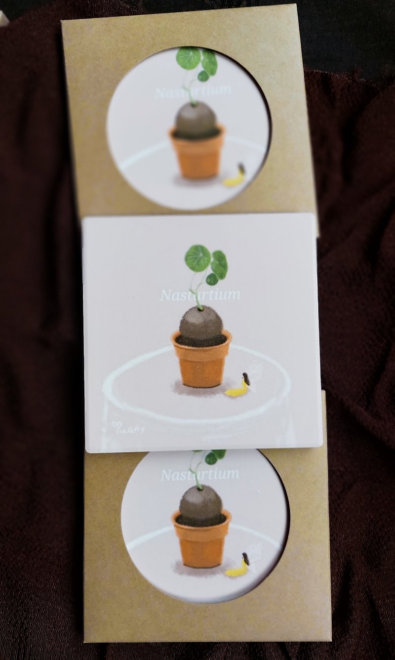 Ceramic absorbent coasters--healing illustrations - Coasters - Porcelain 
