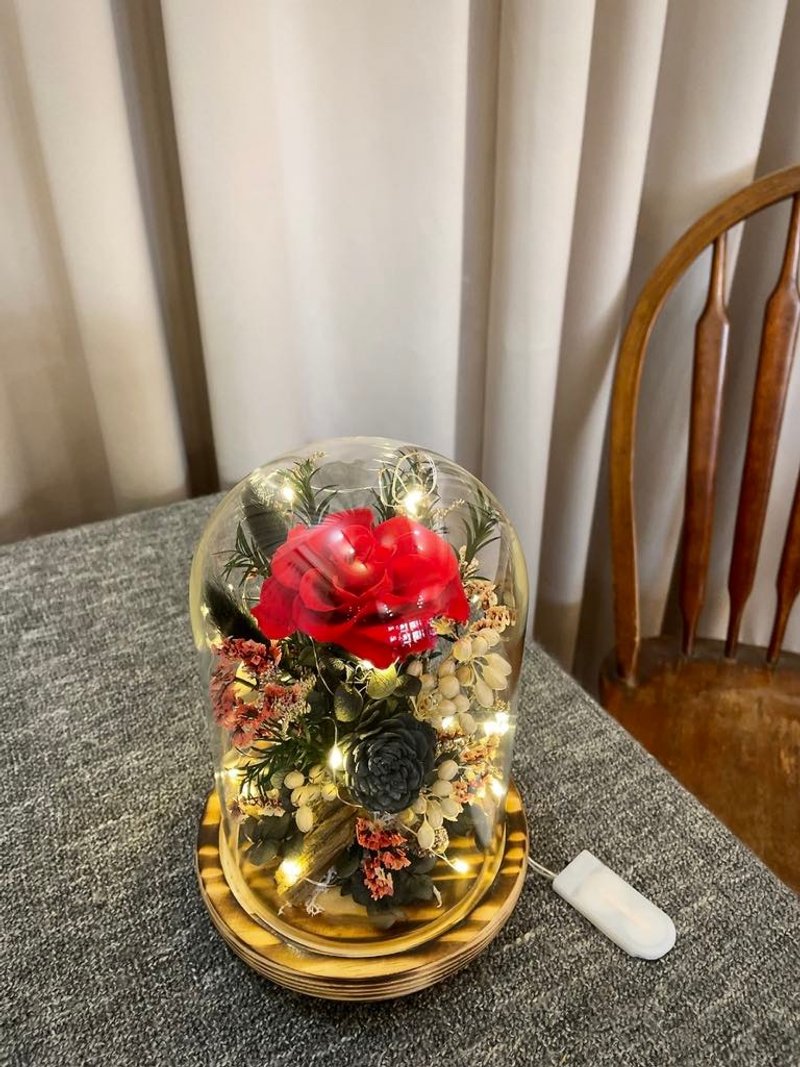 Glass Flower Cup [Black Romance] Glass Flower Cup Valentine's Day Flower Gift Birthday Flower Opening New Home - ช่อดอกไม้แห้ง - พืช/ดอกไม้ 