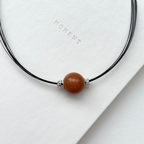 TH JEWELERY 【金牛雙子座|5月】紅東陵彩銅線鍍銀項鏈 瓦解恐懼 舒緩壓力