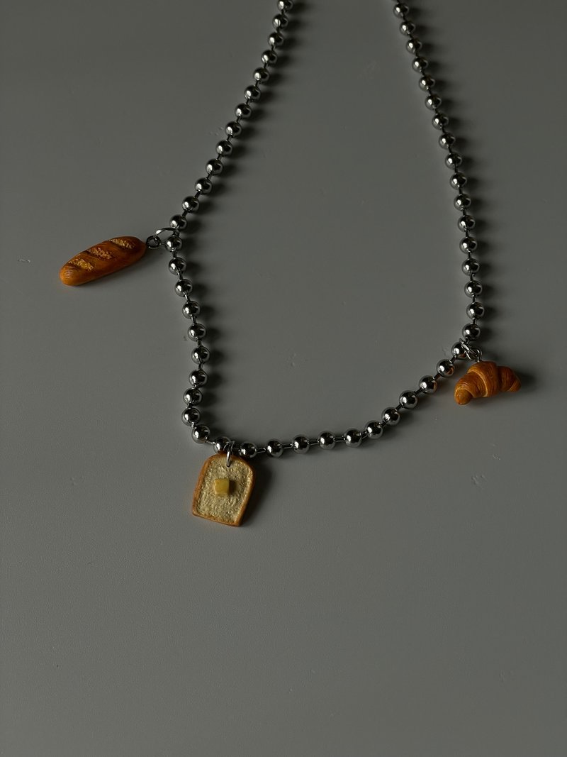 Buddy Bread Necklace - Necklaces - Clay Orange