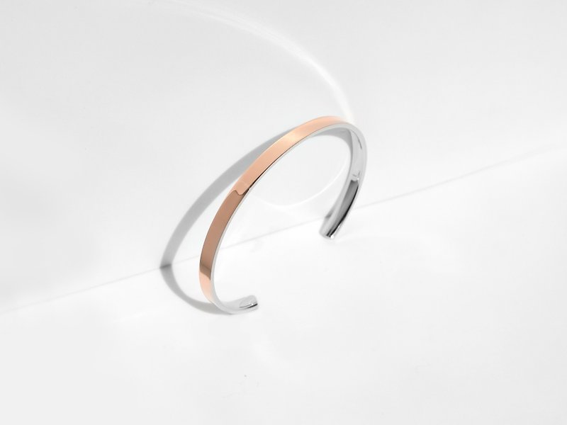 The Minimalist Cuff Bracelet | Rose Gold | Engravable - Bracelets - Stainless Steel Gold
