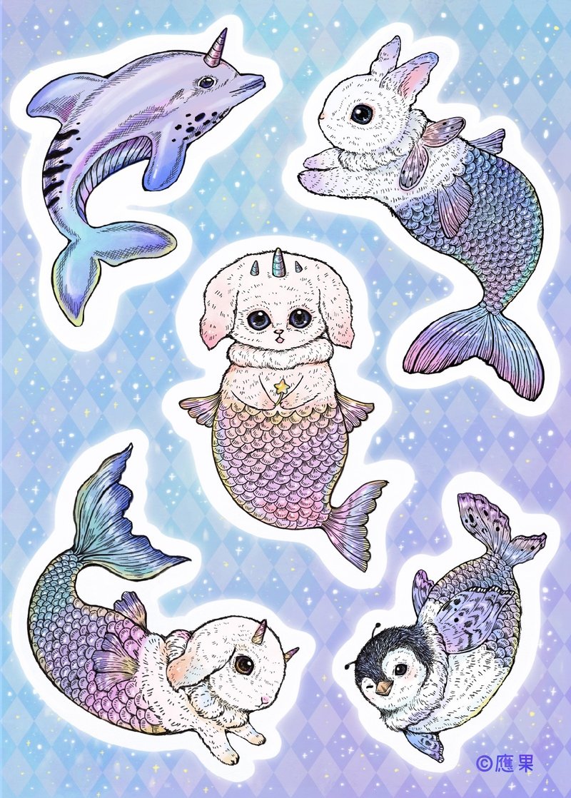 Sea animal stickers - Stickers - Paper Multicolor