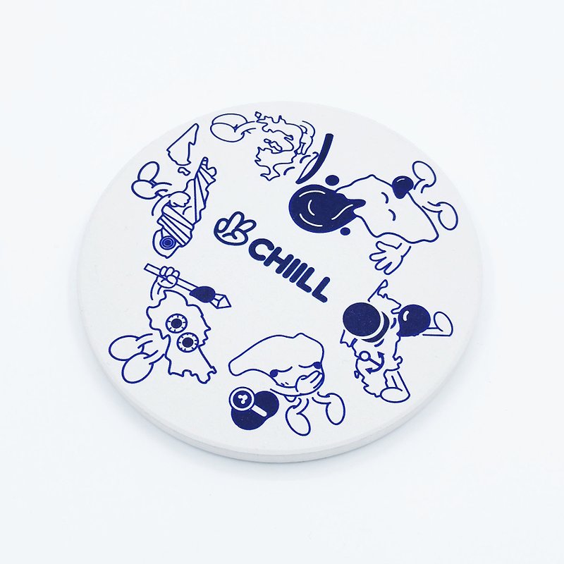 CHI We Love This City Diatom Mud Coaster - Coasters - Pottery Multicolor