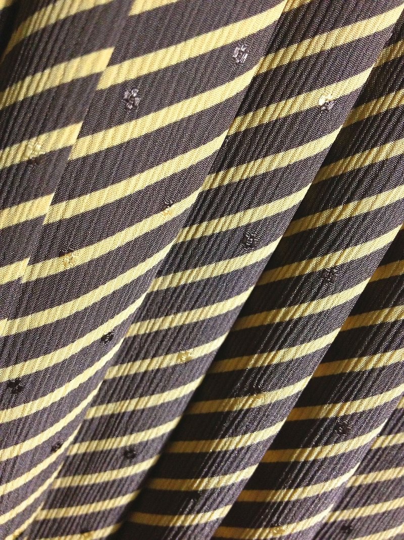 Ping-pong vintage [vintage skirt / diagonal stripes textured vintage pleated skirt] abroad back VINTAGE - Skirts - Polyester Multicolor