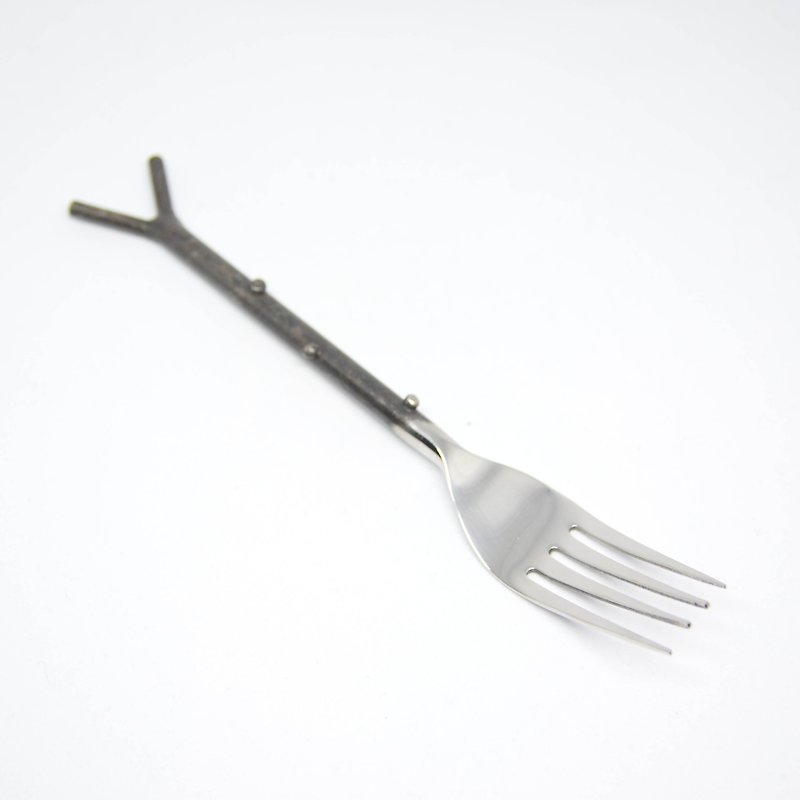 Twigs cutlery set fork _ _ large branch of Fair Trade - ช้อนส้อม - โลหะ สีเงิน