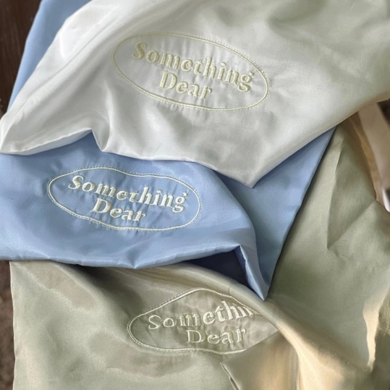 Embroidered Logo Eco Bag – Lightweight & Foldable | White / Blue / Green - 側背包/斜背包 - 棉．麻 